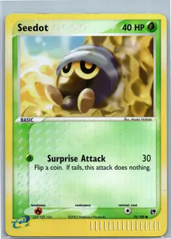 Pokemon Card - Seedot 76/100 - Sandstorm - Reverse Holo - Image 1