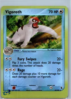 Pokemon Card - Vigoroth Ruby and Sapphire 47/109 Uncommon Reverse Holo eSeries - Image 1