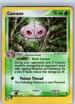 Cascoon 26/109 Ex Ruby and Sapphire Reverse Holo 2003 E Series Pokemon Card - Image 1