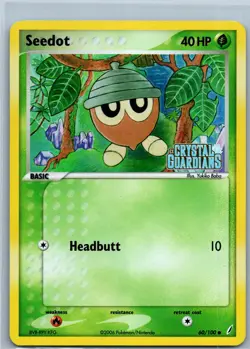 Pokemon Card - Seedot Crystal Guardians 60/100 Common Reverse Holo Stamped - Image 1