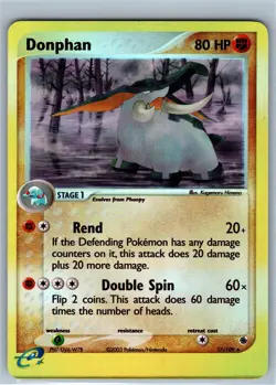 Donphan Reverse Holo 17/109 EX Ruby & Sapphire Pokemon Card - Image 1