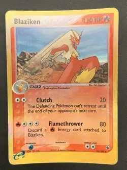Blaziken EX Ruby and Sapphire Card 15/109 Reverse Holo Rare HP -Pokemon TCG - Image 1