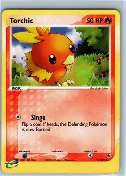 Pokemon Card Torchic 74/109 EX Ruby & Sapphire Reverse Holo - Image 1