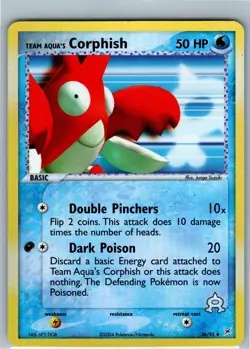 Pokemon Card - Team Aqua's Corphish Team Magma vs Team Aqua 26/95 Reverse Holo - Image 1