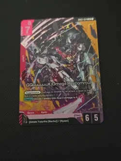 GQuuuuuuX (Omega Psycommu) GD03-034 LR Red Unit Gundam Card Game - Image 1