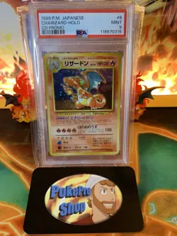 1999 Pokemon Japanese Charizard Holo #6 CD Promo - PSA 9 - Image 1