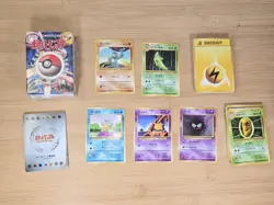 JAPANESE POKEMON POCKET MONSTERS BASE STARTER DECK, INSTR. 55 CARDS-OPENED - Image 1