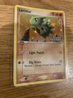 Pokemon Cards Ex Team Rocket Returns Larvitar Reverse Holo Stamped Old Vintage - Image 2