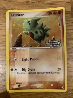 Pokemon Cards Ex Team Rocket Returns Larvitar Reverse Holo Stamped Old Vintage - Image 3
