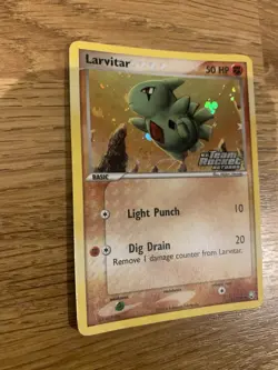 Pokemon Cards Ex Team Rocket Returns Larvitar Reverse Holo Stamped Old Vintage - Image 4