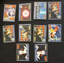 PokeTrivia Pokemon Trading Card Lot 10 Cards English Mewtwo Ninetales + More - Image 1