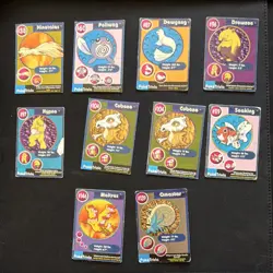PokeTrivia Pokemon Trading Card Lot 10 Cards English Mewtwo Ninetales + More - Image 2