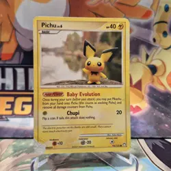 Pichu 93/123 - Mysterious Treasures Non Holo Pokemon TCG - DAMAGED - Image 1