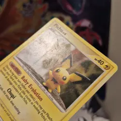 Pichu 93/123 - Mysterious Treasures Non Holo Pokemon TCG - DAMAGED - Image 5