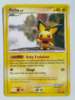 Pichu 93/123 Mysterious Treasures Pokemon TCG Yuka Morii - Image 1