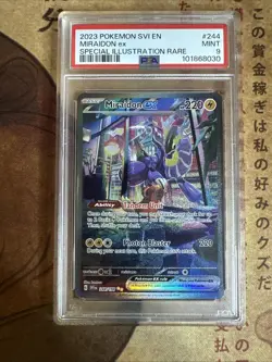 2023 POKEMON SVI EN-SCARLET & VIOLET SPECIAL ILLUSTRATION RARE MIRAIDON EX PSA 9 - Image 1