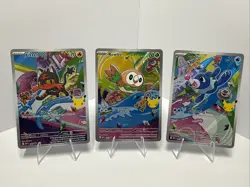 Pokemon 1st Partner 30th Anniversary Gen 7 Set (Rowlet, Kitten, Popplio) NM - Image 1