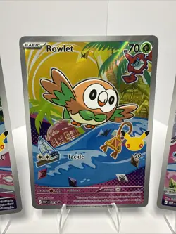 Pokemon 1st Partner 30th Anniversary Gen 7 Set (Rowlet, Kitten, Popplio) NM - Image 3