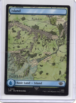 Island Map 0274 LTR MTG Magic Lord of the Rings LP Land - Image 1