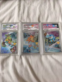 Pokemon TCG 2026 First Partner Illustration 3-Card Promo Holo ACE 10 x2 ACE 9 x1 - Image 1