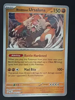 Bloodmoon Ursaluna 054/131 Masterball Reverse Holo Prismatic Evolutions NM - Image 1