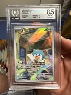 Pokemon TCG Quaxly Card 206/193 Paldea Evolved Illustration - Image 1