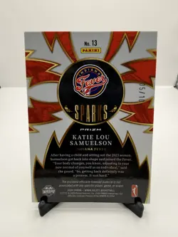 2024 Panini Select WNBA - Sparks Katie Lou Samuelson #13 Gold Prizm /10 (MEM) - Image 5