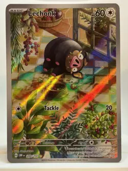 Pokemon Lechonk 209/197 SV03 Obsidian Flames Illustration Rare Full Art Holo NM - Image 1