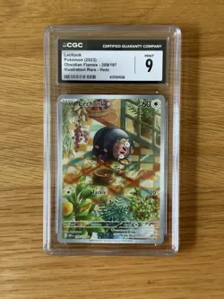 2023 Pokemon Obsidian Flames Lechonk 209/197 Illustration Rare CGC 9 - Image 1