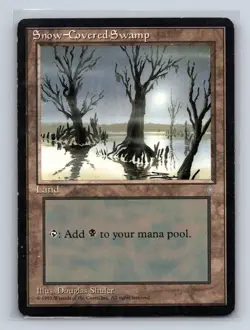Snow-Covered Swamp 351 Land Ice Age Magic: The Gathering Lightly Played - Image 1