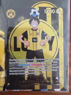 BVB x One Piece Monkey.D.Luffy card ST13-003 Matchday collab, ex/near Mint - Image 1