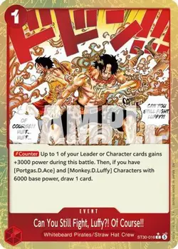 Can You Still Fight, LuffyU! Of Course!! (Parallel) ST30-016 Foil One Piece Card - Image 1