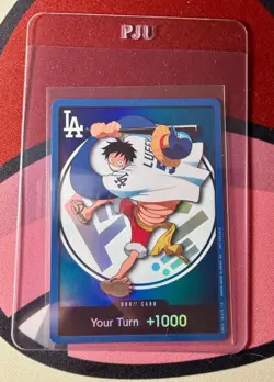 One Piece Night Los Angeles Dodgers Monkey D. Luffy Promo DON!! Card - Image 3