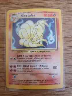 Pokemon TCG Ninetales Holo Rare Card Base Set - Image 1