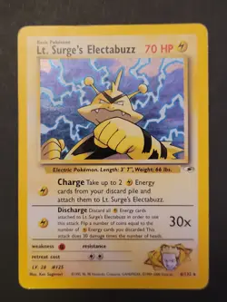 Pokemon TCG Lt. Surge's Electabuzz Holo Rare Card 6/132 Gym Heroes - Image 1