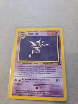 Pokemon TCG Haunter Fossil Unlimited Rare Non-Holo Card 21/62 LP Condition - Image 2