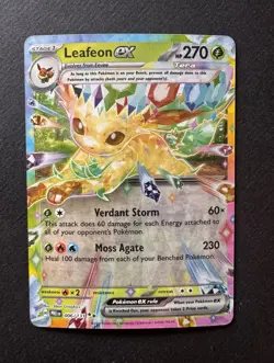 Pokemon TCG Leafeon ex 006/131 Prismatic Evolutions Tera Holo Double Rare - Image 1