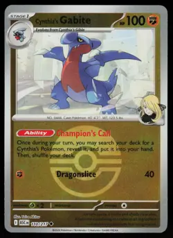 Cynthia's Gabite (Poke Ball) 110/217 Ascended Heroes Pokemon Reverse Holo NM - Image 1
