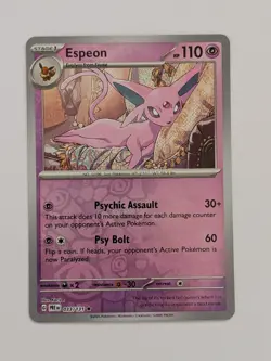 Pokemon Espeon Reverse Holo Prismatic Evolutions #033/131 NM TCG - Image 1