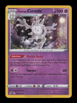 GALARIAN CURSOLA RARE HOLO 079/192 NM POKEMON - Image 1