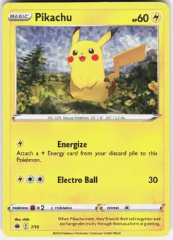 Pikachu 007/015 Holo Promo McDonald's Promos 2022 Pokemon Near Mint - Image 1