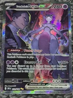 Team Rocket's Mewtwo Ex 231/182 SIR - Destined Rivals - Pokemon Card Pack Fresh - Image 1