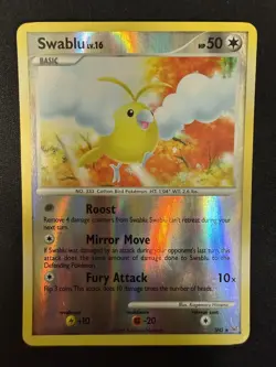 POKEMON SWABLU PLATINUM REVERSE HOLO CARD - Image 1