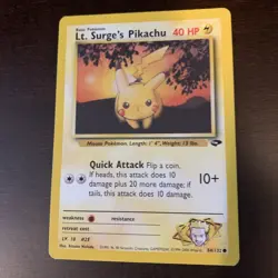 Pokemon - Lt. Surge's Pikachu - 84/132 - Gym Challenge - Common LP/MP - Image 1