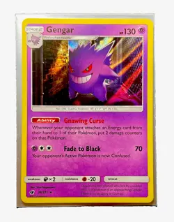 Gengar 38/111 2017 Pokemon TCG Sun & Moon Crimson Invasion Holo Rare LP - Image 1