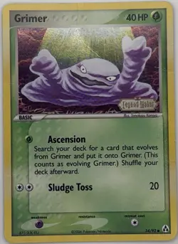 Pokemon - Grimer Reverse Holo - Legend Maker 54/92 LP - Image 1