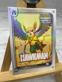 Pikachu as Cosplay Hawkman DC Heroes & Villains Non-Pokemon Fan Art Trading Card - Image 3