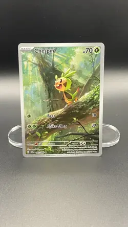 Chespin 087/086 Illustration Rare Pokemon TCG Chaos Rising NM Pokemon - Image 1