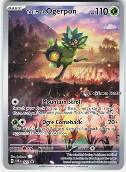 Pokemon Teal Mask Ogerpon (Pokemon Center Exclusive) 123 Holo Promo - Image 1