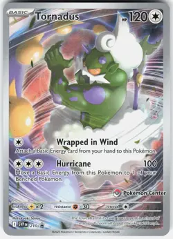 Pokemon Tornadus 210 Holo Promo Scarlet & Violet Promo Pokemon Center Stamped - Image 1
